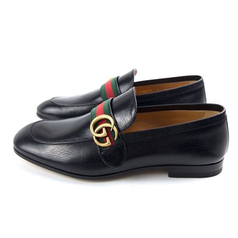 gucci black web|gucci web loafer.